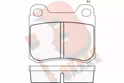 R BRAKE rb0517 -  Комплект тормозных колодок, дисковый тормоз